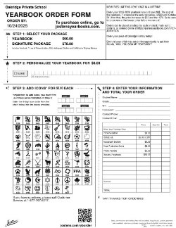 yearbook orderform
